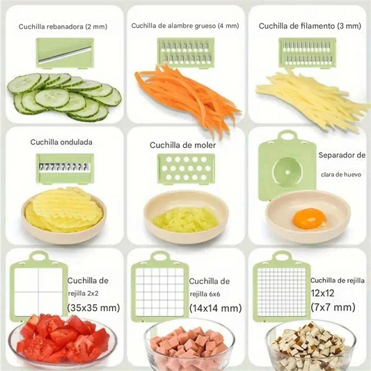 CORTADOR DE VERDURAS MANUAL 9 EN 1